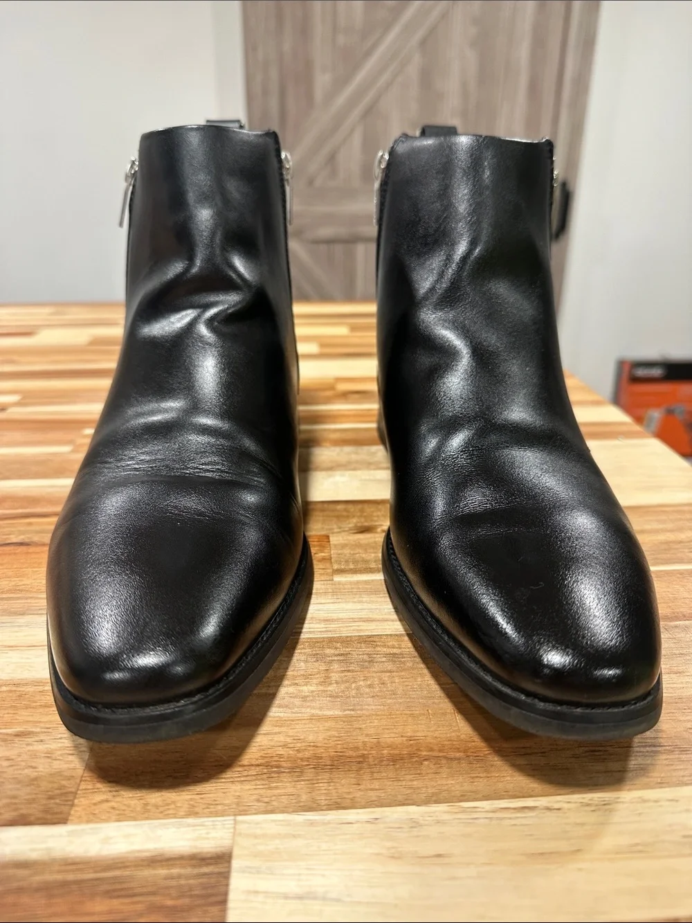 Calvin Klein Raxton Black Leather Men's Side-Zip Boots 461